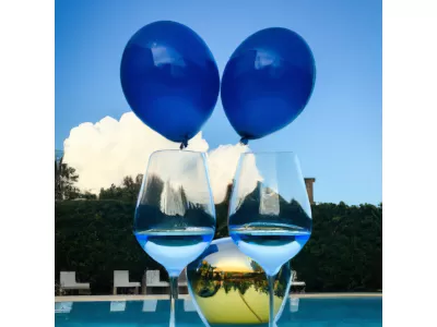 calici ballon a bordo piscina